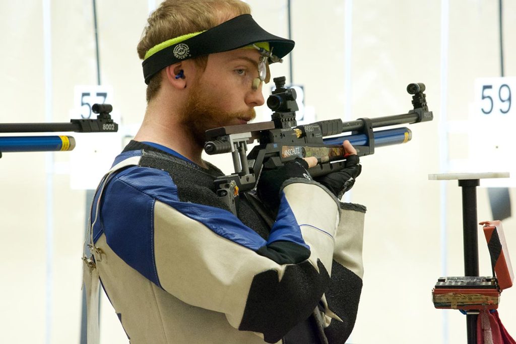 Elijah Ellis will be firing in the Men’s Three-Position event, along with Chance Cover. Ellis is no stranger to high-pressure competition – having earned a gold medal for the USA in the Czech Republic Olympic Hopefuls Match in 2013.