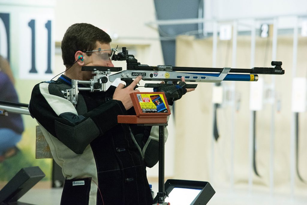 During the Gary Anderson Invite, juniors in both sporter and precision categories fire record shots from standing, kneeling and prone positions.