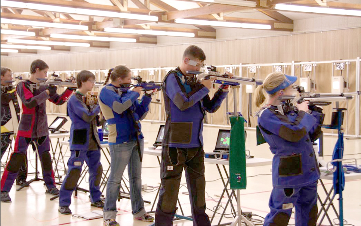 Ginny (far right) attended two CMP Rifle Camps where she not only excelled, but learned of the potential for air rifle competition -- collegiate competition and the Olympics.