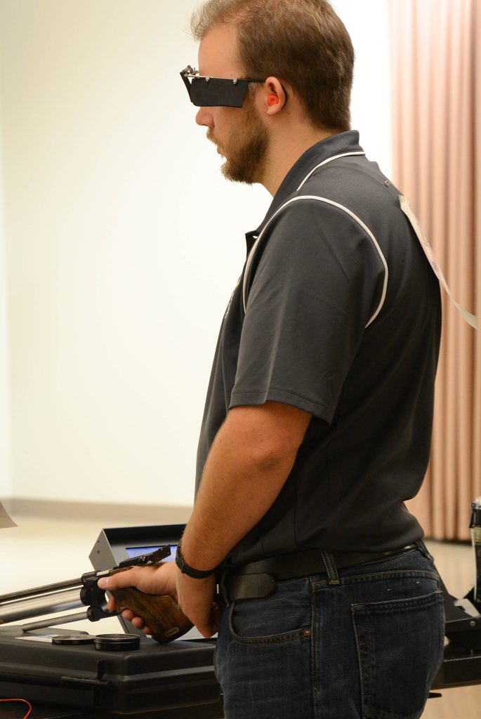 James Hall received second place in the 60 Shot Pistol competition – firing an average score of 547.25 in just four matches. 