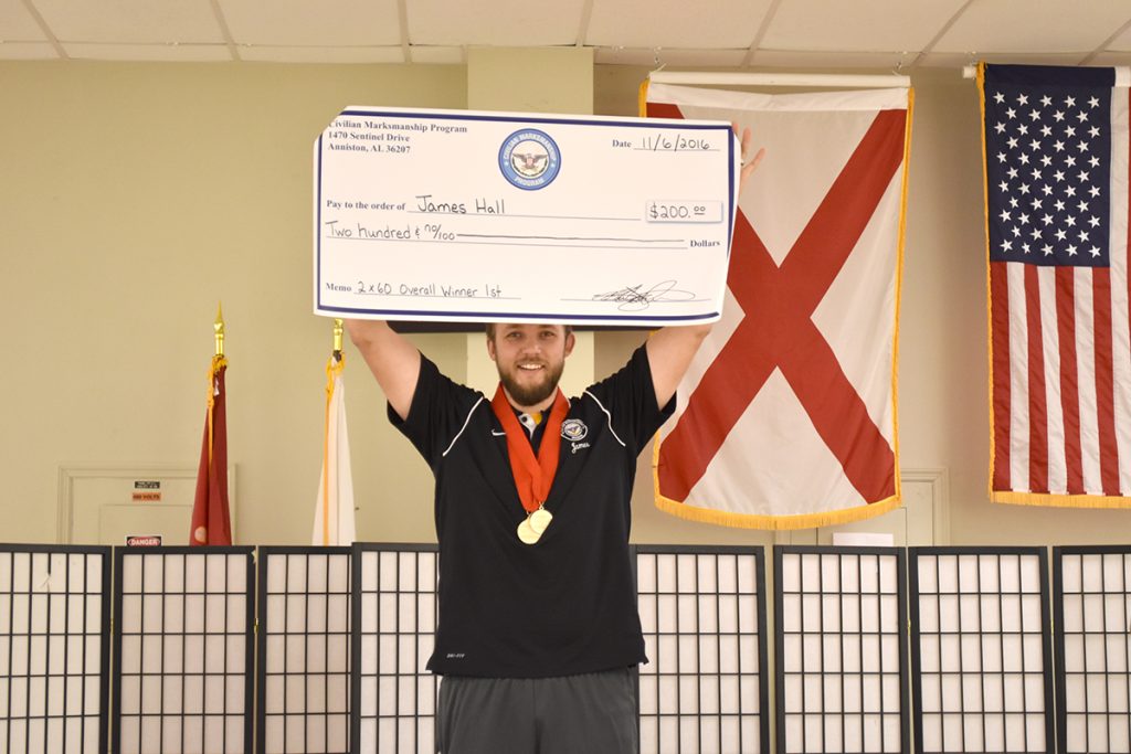 CMP’s James Hall overtook the 60 Shot Pistol competition after winning Day 1 and Day 2 Finals.