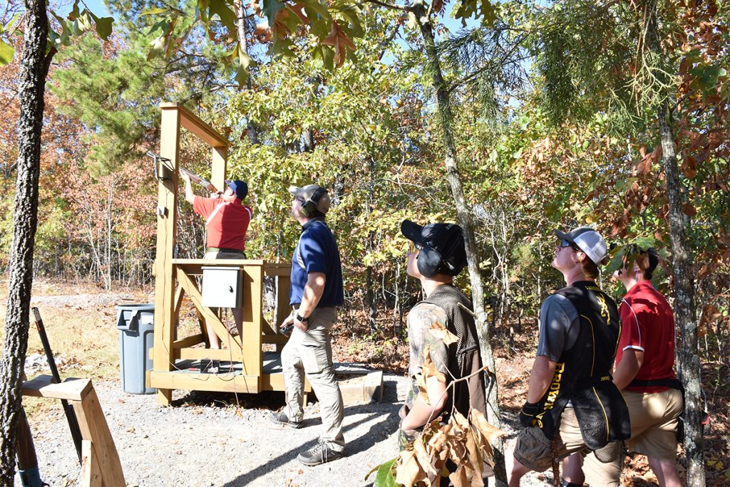 The Harvester shoot featured 100 rounds of clays through 15 stations sprinkled throughout the beautiful Alabama fall foliage. 