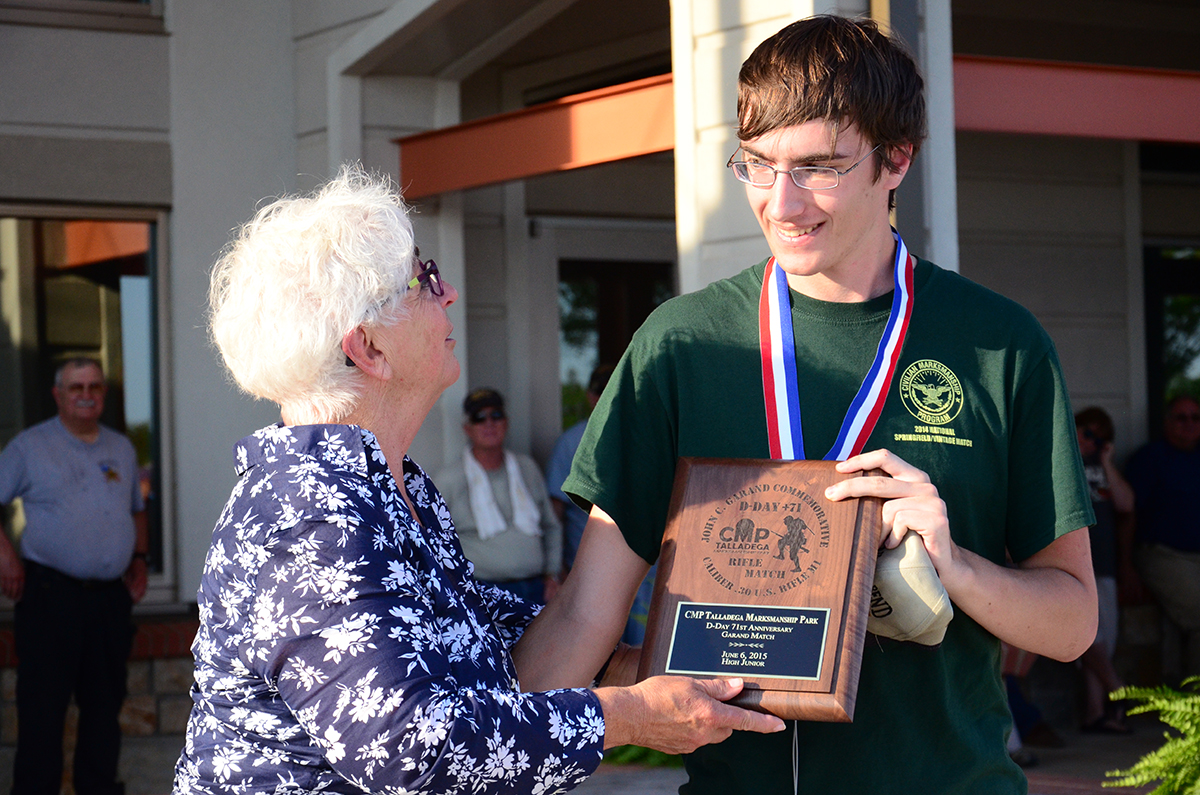 David Purcell fired a score of 279-3x to become the High Junior of the Garand Match.