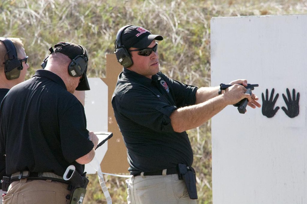 Keegan Singleton will be a familiar face at the USPSA events – serving as a range officer as well as competitor. He even helped design some of the obstacles around the course.