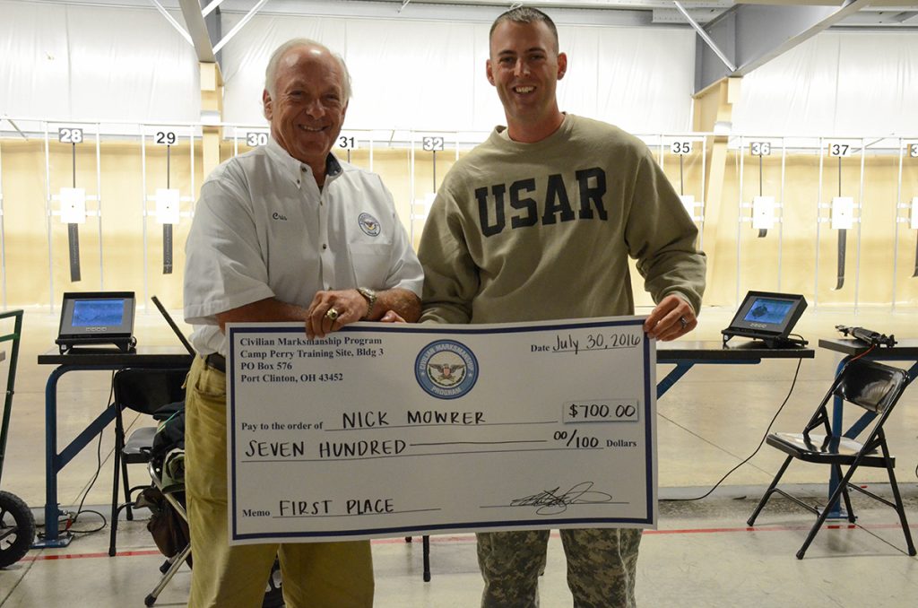 Former Olympian Nick Mowrer won the top spot in the AiR Challenge, held in the air rifle range within the Gary Anderson CMP Competition Center.