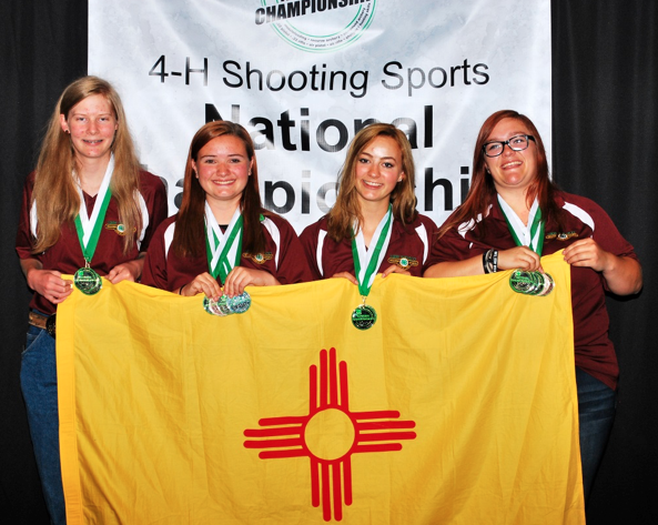 4-H National Champion Air Rifle Team. L. to R. Jeana Dolan, Michaela Langlitz, Rashel Korte, Kimberly Hull 