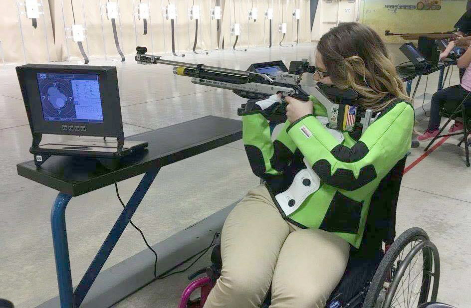 Taylor and Greg meet at the CMP’s Open Public Shooting nights for practice. Every Tuesday and Thursday, the Gary Anderson CMP Competition Center is open to anyone wanting to take a shot at air gun. 