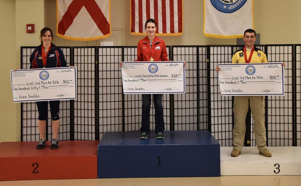 Junior Rhiann Travis was the Overall winner in then Rifle competition at the 2015 Dixie Double. Following in second was Sarah Beard, while Daniel Lowe rounded out the Top 3.