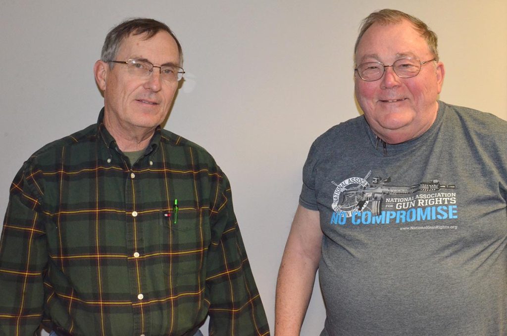 Pat Smith (left) and Ed Fought (right) are current members of the Northwestern Ohio Rifle League. Ed has been a member since 1957, while Pat is a more “recent” addition – having started in 1976.