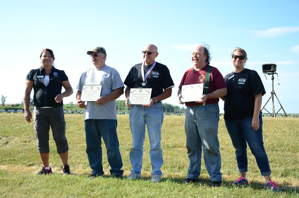 In recognition of the 15th anniversary of the National Rimfire Sporter Match, special awards were given to competitors who have fired every single year.