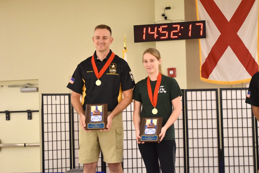 The overall rifle team was Along Came Molly: SSG George Norton and Molly McGhin.