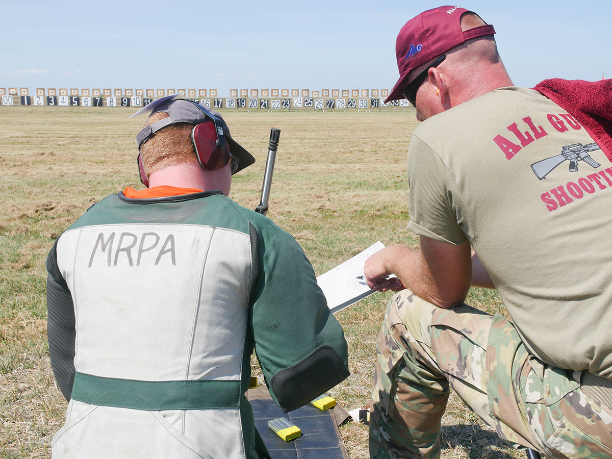 During the Small Arms Firing School, members of the Army Marksmanship Unit and qualified military shooting team members instruct participants in the classroom and on the firing line. CMP instructors also help train both new and experienced marksmen. 