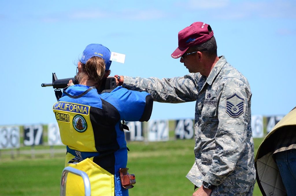 The Army Marksmanship Unit, as well as military shooting team members, lead the students of the Small Arms Firing School in classroom and live-fire instruction. 