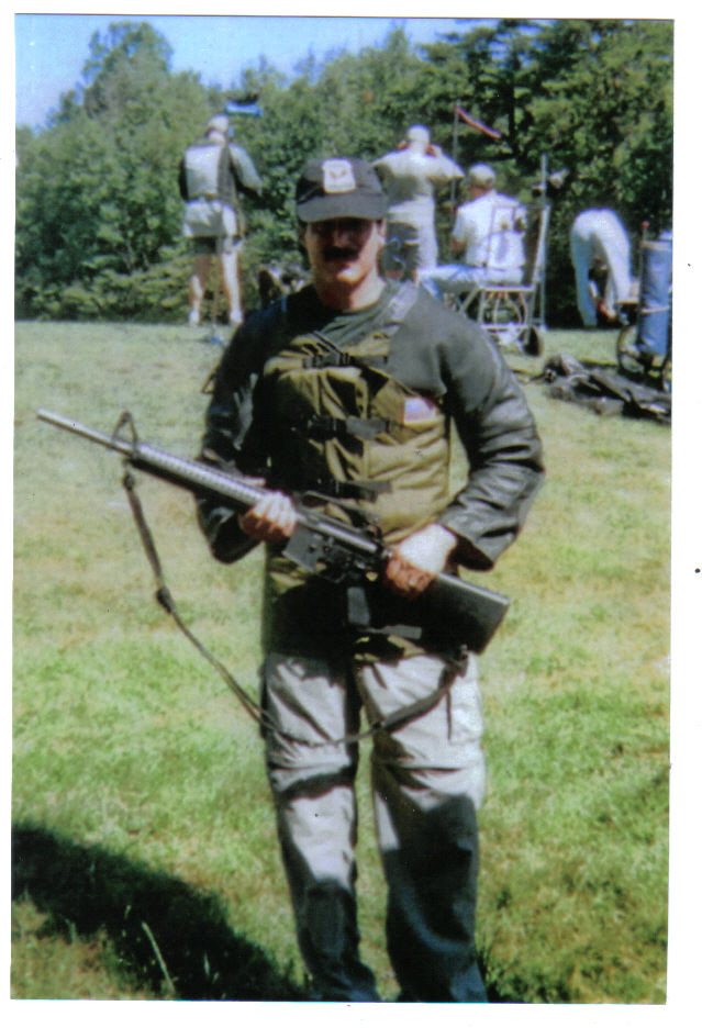 Steve Sciarabba with his National Match AR15 during      CMP competition at Forbes Range (Albany, NY) in 2010 