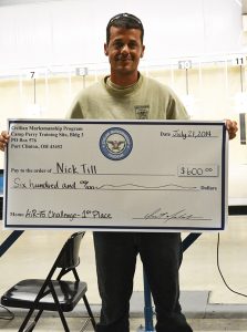 Nick Till was the winner of the Shoulder-to-Shoulder competition, earning a check for $600 from the CMP. 