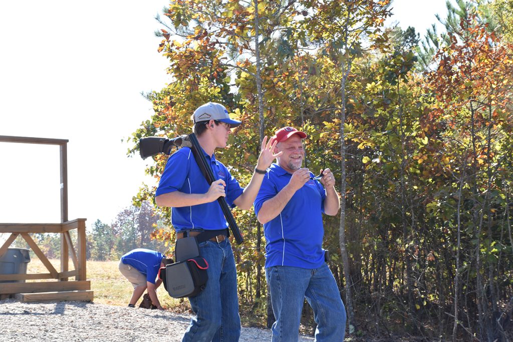 Guests to the Talladega Marksmanship Park sporting clay field often enjoy the fun and challenging course that changes with each visit.