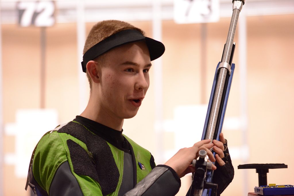 Michael Steinel was in shock when he learned he had just defeated two AMU members during the Rifle Open final. Steinel narrowly beat SPC Erin McNeil in an exciting tie-breaking shoot-off. 