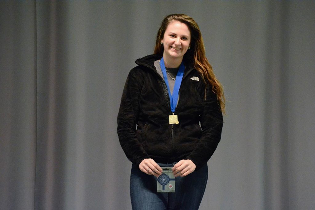 Junior Cierra Terrizzi from Dallastown MCJROTC in Pennsylvania was the overall winner in the rifle 60 Shot Open competition after an outstanding Finals performance on the last day of competition. She also came in third place in the Junior Rifle Match.