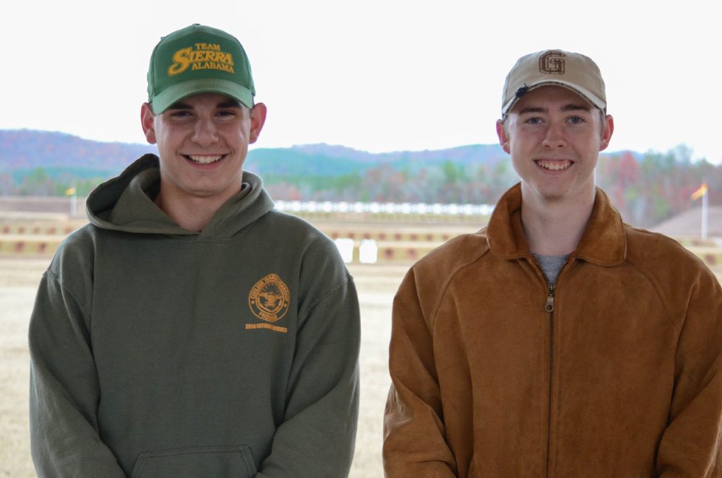 Kissik (left) and Umlauf (right) were the only two juniors to fire in the M16 Match at Talladega.