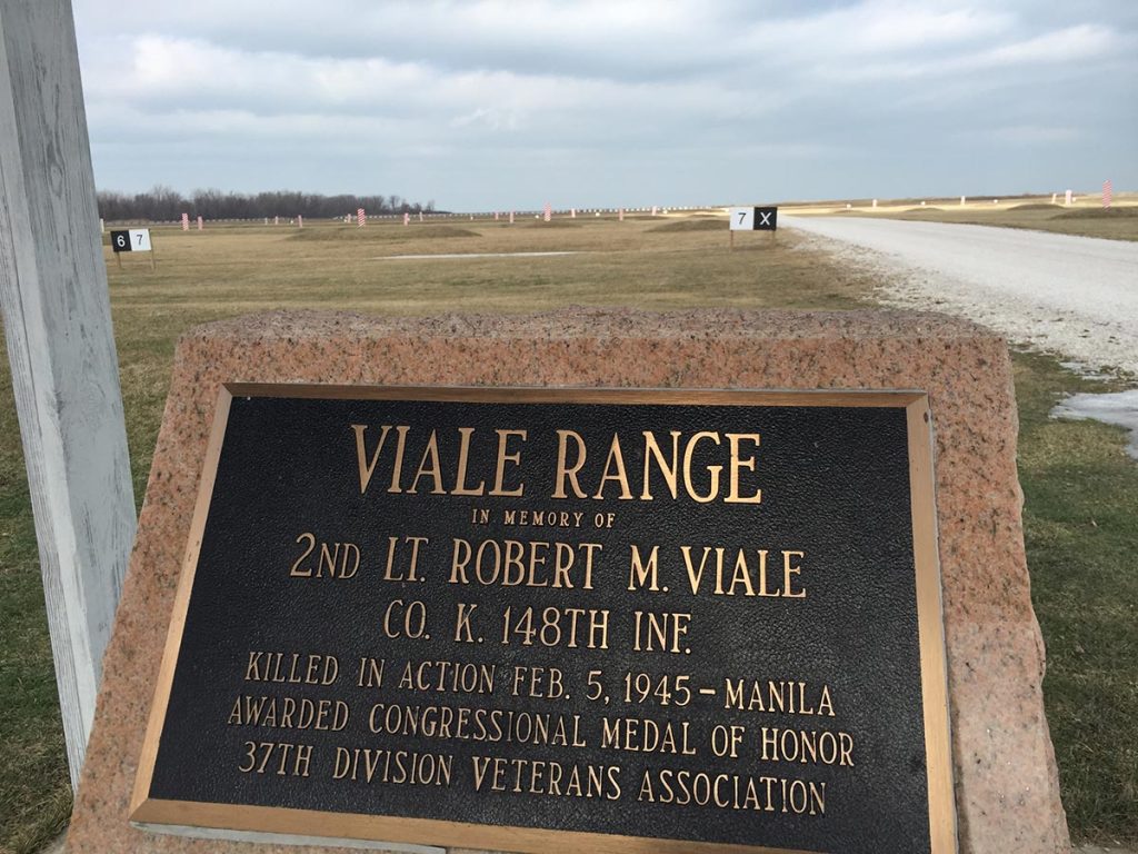 Viale Range at Camp Perry was named to honor 2LT Robert M. Viale who was killed in combat in the Philippines during World War II. The Viale Memorial Match will be a 50 shot National Match Course of Fire.