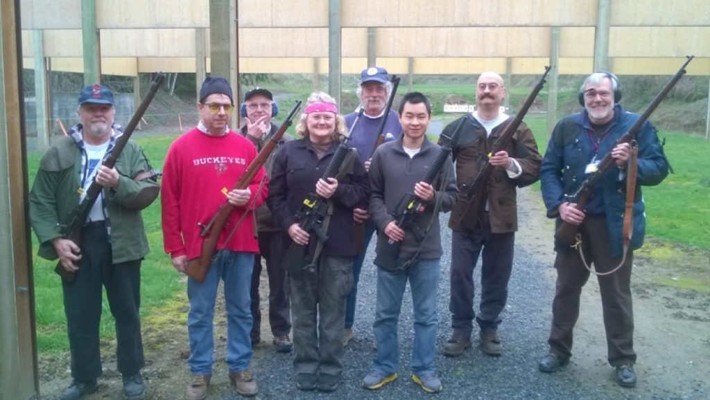 The fellow with the non-firing finger pistol is our match supervisor, Orin Humphries. The program runs like a Swiss watch with his help.