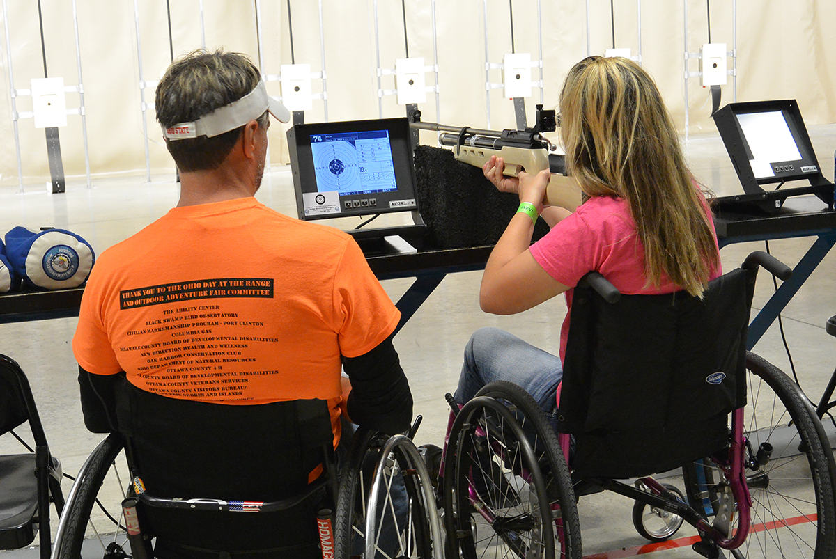 The CMP’s air range is equipped to help those with a variety of disabilities enjoy the fun atmosphere of shooting.