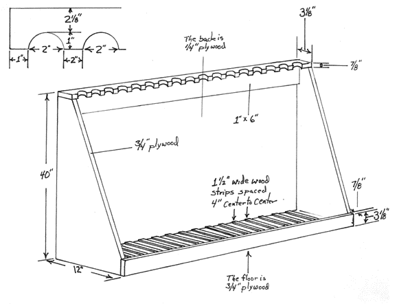 Wooden Rifle Rack