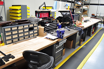 The Custom Shop contains all of the necessary tools to manage virtually any maintenance job a customer may be able to dream up. The armorers within it are extremely versatile and are accustomed to finding solutions to most equipment issues.