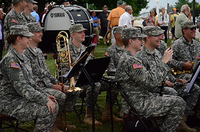 The 122nd Army Band played the National Anthem, Armed Forces Salute and other fanfares during the ceremony.