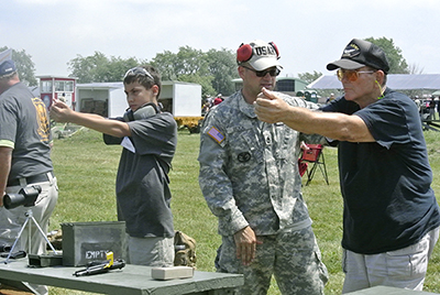 After classroom instruction, SAFS  students spend time on the range to practice positioning, sight pictures and other fundamental elements.