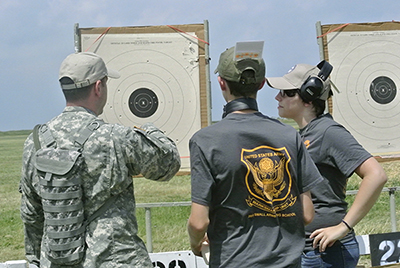 Besides fundamentals of pistol use, SAFS students also learn how to score and other key aspects of competition pistol shooting.