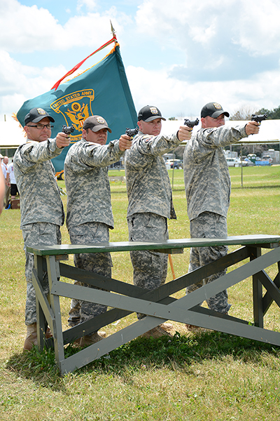 The United States Army Marksmanship Unit team Blue was the high team in the NTT match. The USAMU has won the event for eight consecutive years.