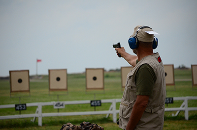 Over 270 competitors fired in the Service Pistol Warm-Up Match on July 8.